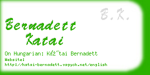 bernadett katai business card
